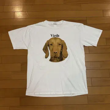 Vizsla견 프린트 T셔츠 화이트 애니멀T셔츠