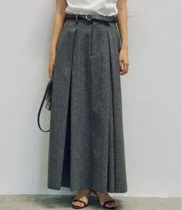 새상품급 Plage R'IAM TWEED 본딩 스커트 38