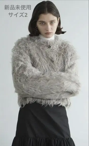 클라네 SHAGGY SHORT KNIT CARDIGAN