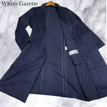 컨디션 최상 Whiw Gazette 롱 코트 캐시미어 혼방 여성용