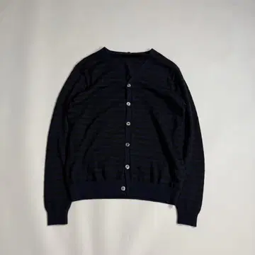 Border blue black rame cardigan