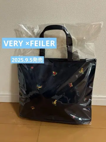 페일러 FEILER 네이비 자수 토트백 학교 페일러 네이비 한정판