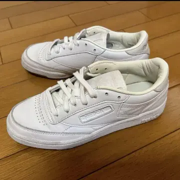 리복 클래식 천연 가죽 올 화이트 23.5cm