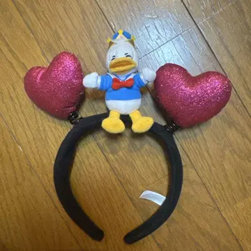 도널드 덕 머리띠 하트 포함