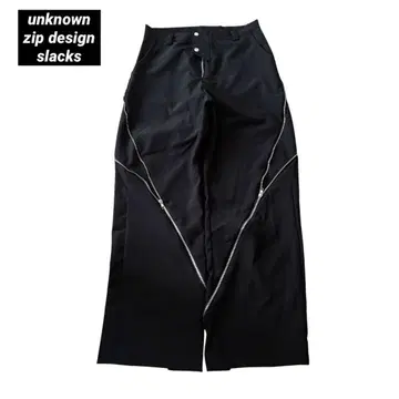 unknown zip design wide slacks y2k BLK