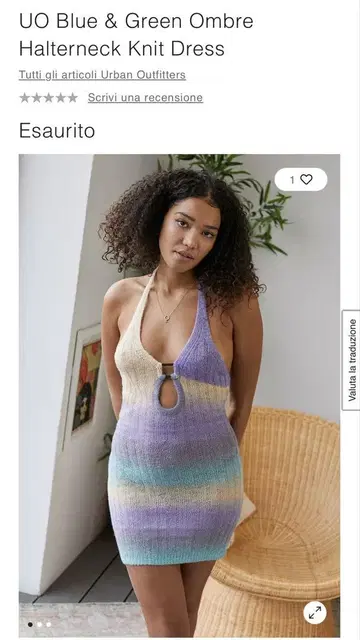 Urban Outfitters 그라데이션 홀터넥 니트 원피스
