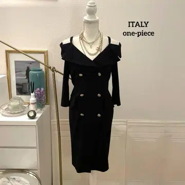 [ 4만 엔 ] ITALY brand 옷깃 디자인 자켓 원피스