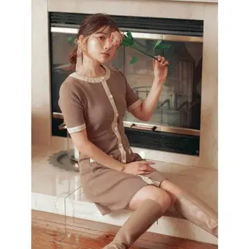 [ Darich ] 파이핑 미니 원피스