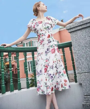 And Couture 가든 플라워 프린트 원피스 my 38