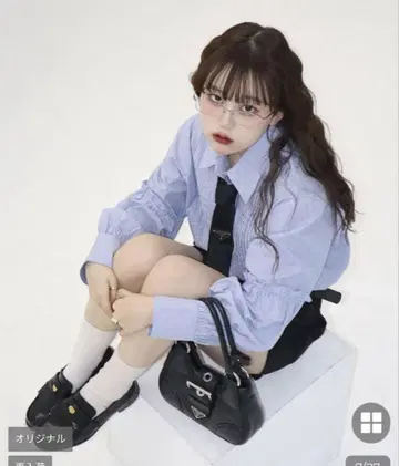 nugu visco 핀턱 셔링 셔츠