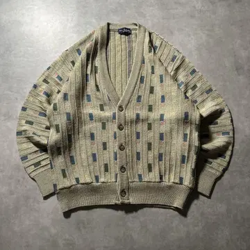 빈티지 기하학 무늬 커트 코베인 니트 가디건 니트 스웨터