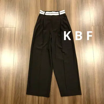 KBF 블랙 와이드 팬츠