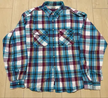 90년대 FIVE BROTHER 체크 플란넬 셔츠 3XL
