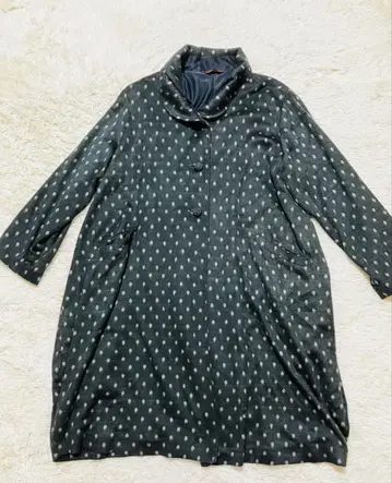 유 롱 코트 물방울 도트 코타케 마사