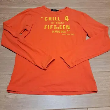 CALVIN KLEIN JEANS 긴팔 t셔츠 오렌지 긴팔
