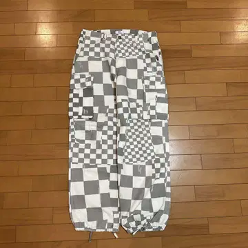 ERL UNISEX PRINTED CARGO PANTS 플래그 체크