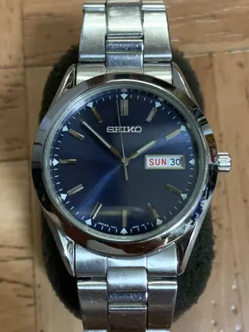 SEIKO 남성용 손목시계 파랑 스텐레스 스틸 7N43-9080
