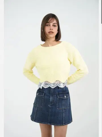 sheller 셰리에 scallop design knit tops