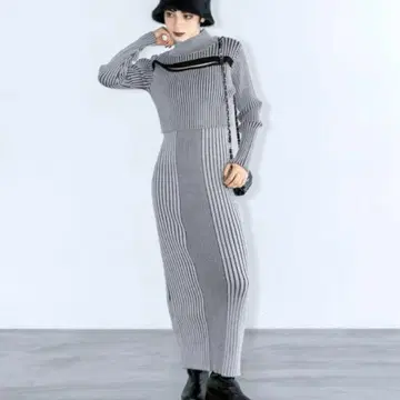 PAGEBOY 하이 초크 리브 2P 원피스