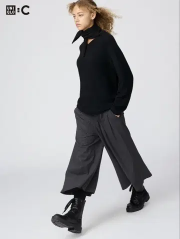 2025 A/W 신상 UNIQLO:C 큐롯 다크 그레이 XXL