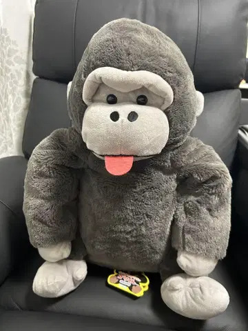 고릴라 봉제 인형 약 40cm 우호호 고릴라의 고리군