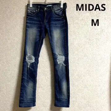 [ MIDAS ] 데미지 가공 데님 팬츠 슬림 Y2K
