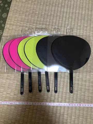 컬러풀 원형 부채 6개 세트