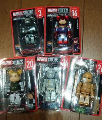 Happy 복권 MARVEL BE@RBRICK 5종 세트 + 교환권