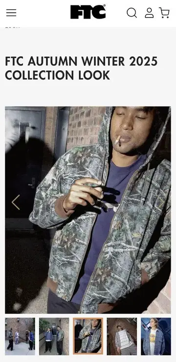WASHED CANVAS HOODED JACKET CAMO M