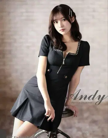Andy 스퀘어 넥 플리츠 드레스 ON2911-B-2501