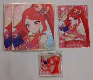 아이프리 사쿠라 마루쿠지 아크릴 키링 색지