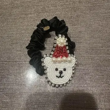 새상품 loulou 곰 비즈 장식 머리끈