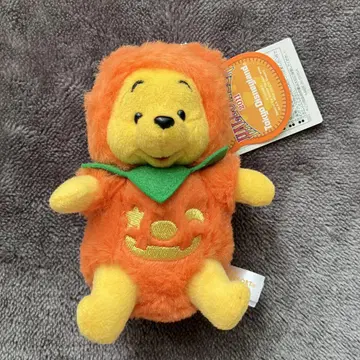 푸우 인형 배지 할로윈 폭신폭신 호박 디즈니 리조트