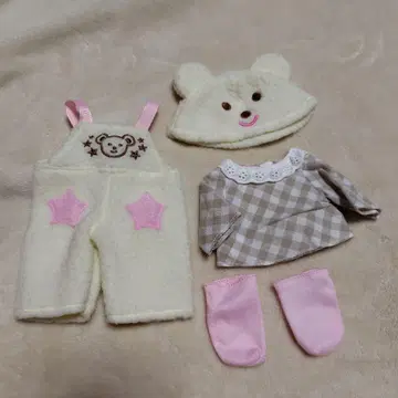 멜짱 옷 갈아입히기 세트 가을/겨울 한정판 보들보들 곰돌이 코디