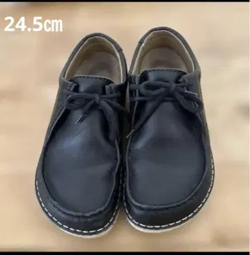 버켄스탁 가죽 블랙 레이스업 슈즈