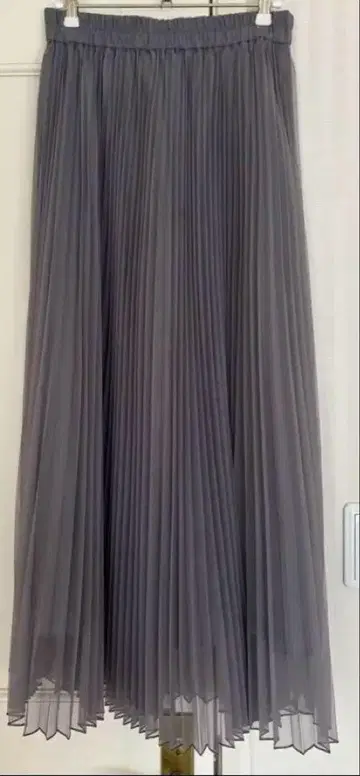 [ 새상품급 ] 플라스테 PLST 샤샤 스커트 그레이 롱 플리츠