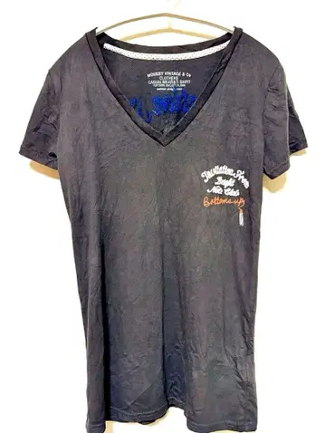 새상품 moussy 반팔 V넥 T셔츠 y2k / 헤이세이 갸루 / 그런지