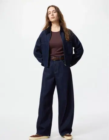 UNIQLO 배기 커브 청바지