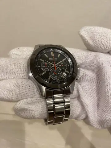 SEIKO 세이코 크로노그래프/6T63/빅 페이스/100m 방수