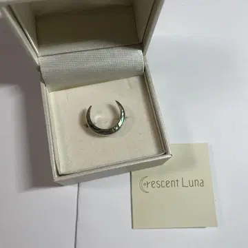 crescent Luna 초승달 모양 실버 반지 (상자 쇼핑백 포함)
