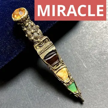 MIRACLE 빈티지 석제 브로치