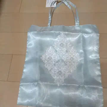 치카자와 레이스 스와토 자수 펄 장식 토트백 약 32 x 28cm