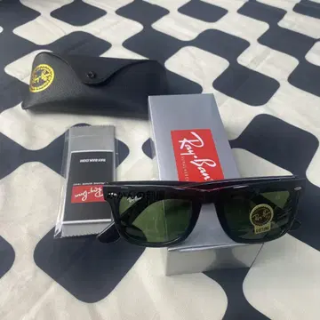 새상품 Ray-Ban 레이밴 그린 렌즈 블랙 프레임 익명 배송