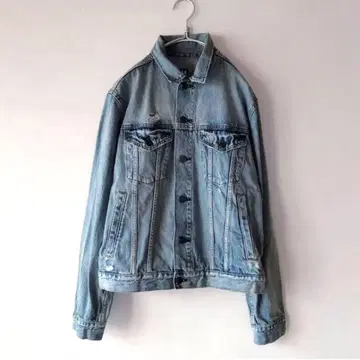 [ 새상품급 ] GAP 데님 자켓 데미지 가공 빈티지 가공
