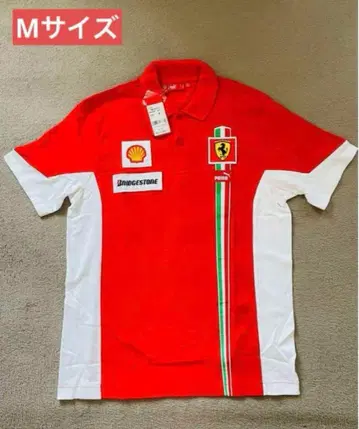 미사용 새상품 페라리 푸마 남성용 피케 셔츠 M 정가 13000엔