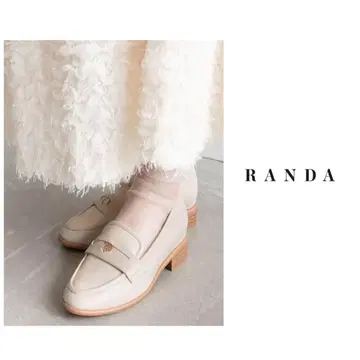 RANDA 란다 모노그램 코인 로퍼 신발 LL 25cm 큰 사이즈