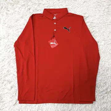 택 포함 미사용품 PUMA 푸마 골프 피케 셔츠 빨간색 XL