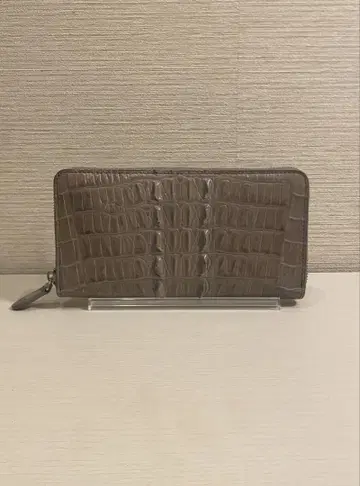 천연 가죽 크로커다일 장지갑 그레이