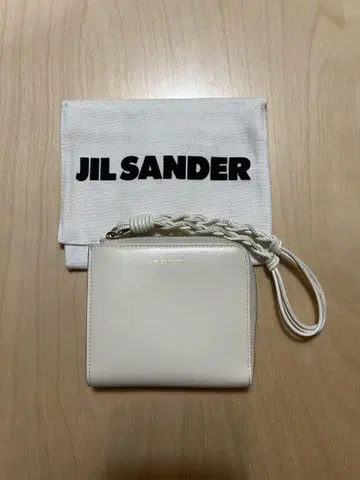 JIL SANDER 화이트 이단 접이식 지갑 수납 봉투 포함