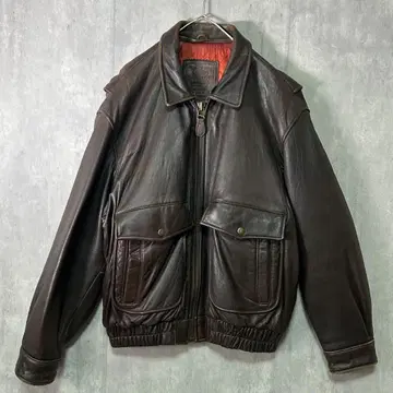 최고급 램 가죽 A-2 자켓 블루종 다크 브라운 양가죽 충전솜 빈티지